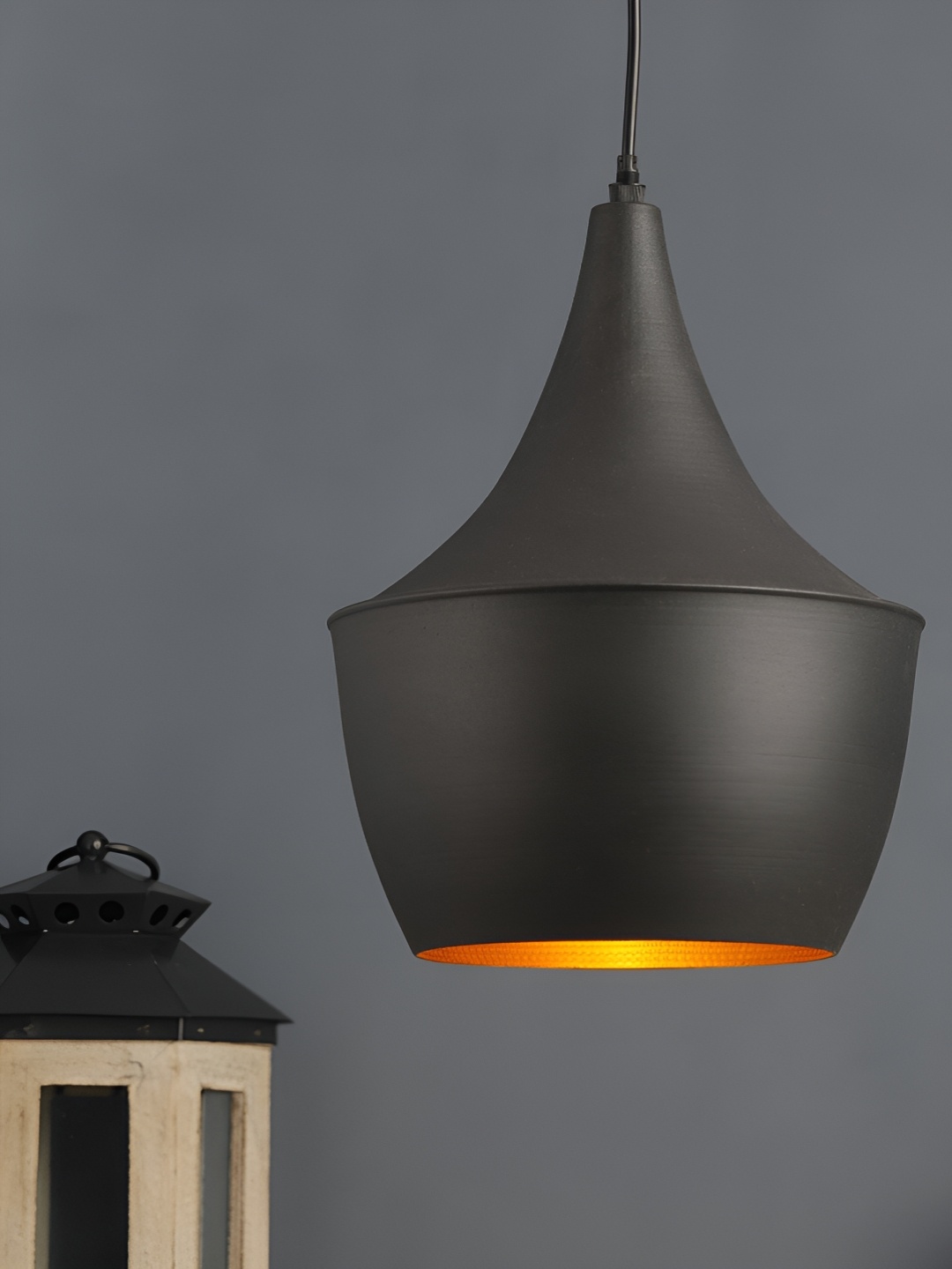 

ELIANTE Black Metal Frustum Contemporary Ceiling Lamp
