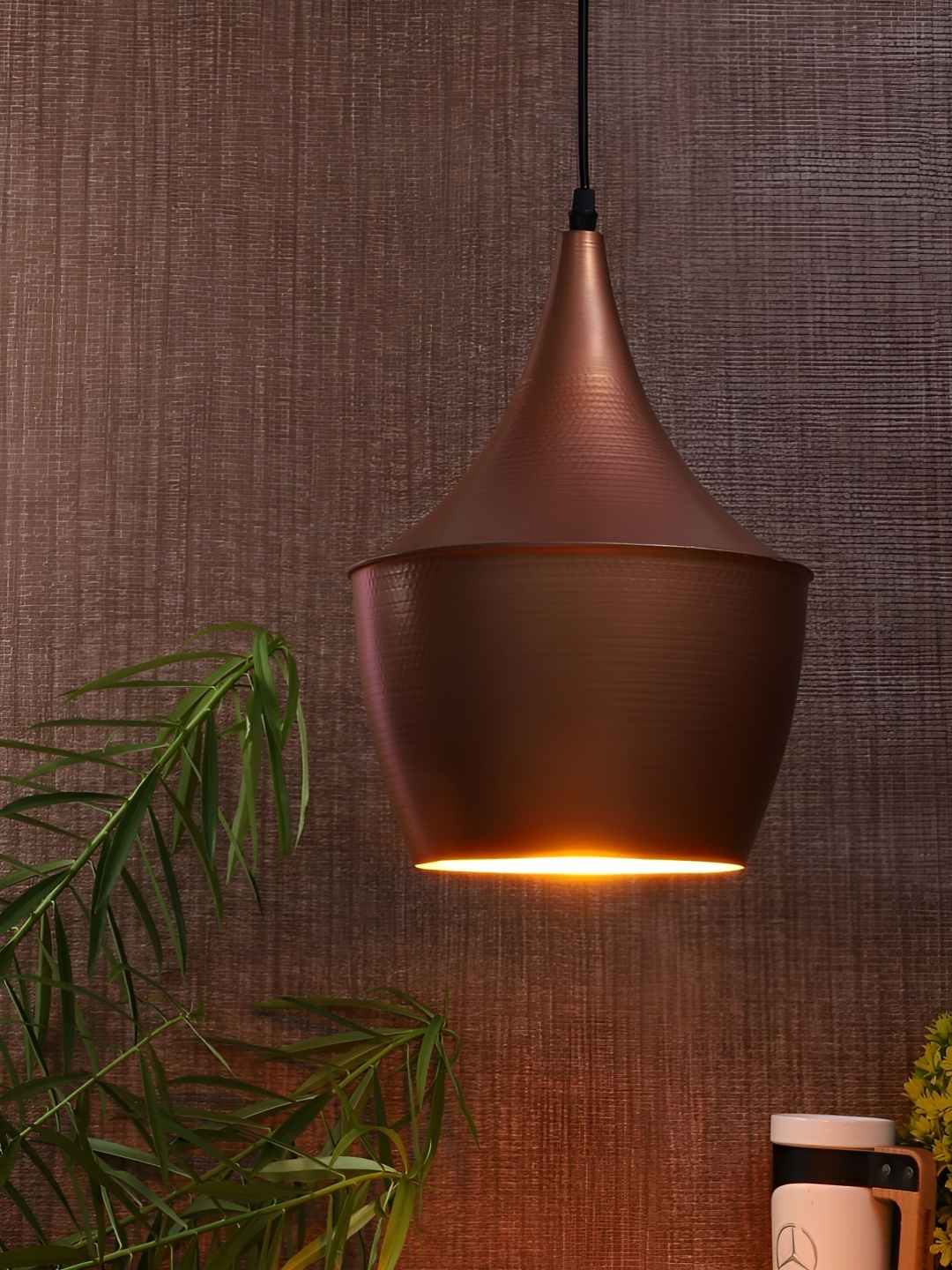 

ELIANTE Copper-Toned Cylinder Metal Contemporary Ceiling Lamp