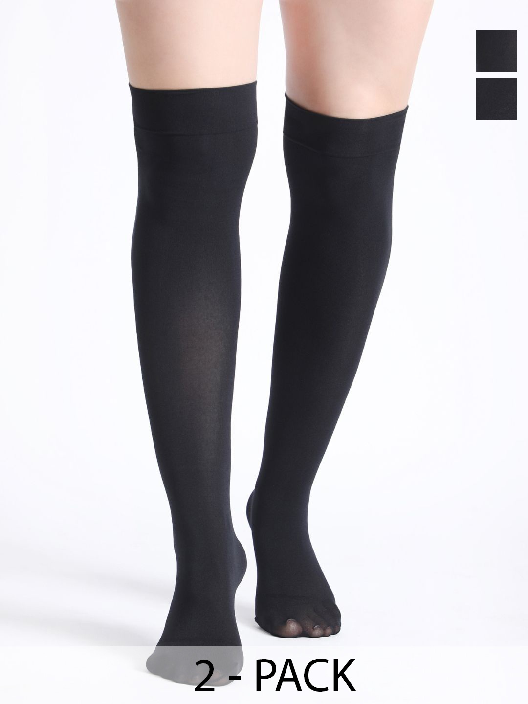 

N2S NEXT2SKIN Pack Of 2 Knee-Length Socks, Black