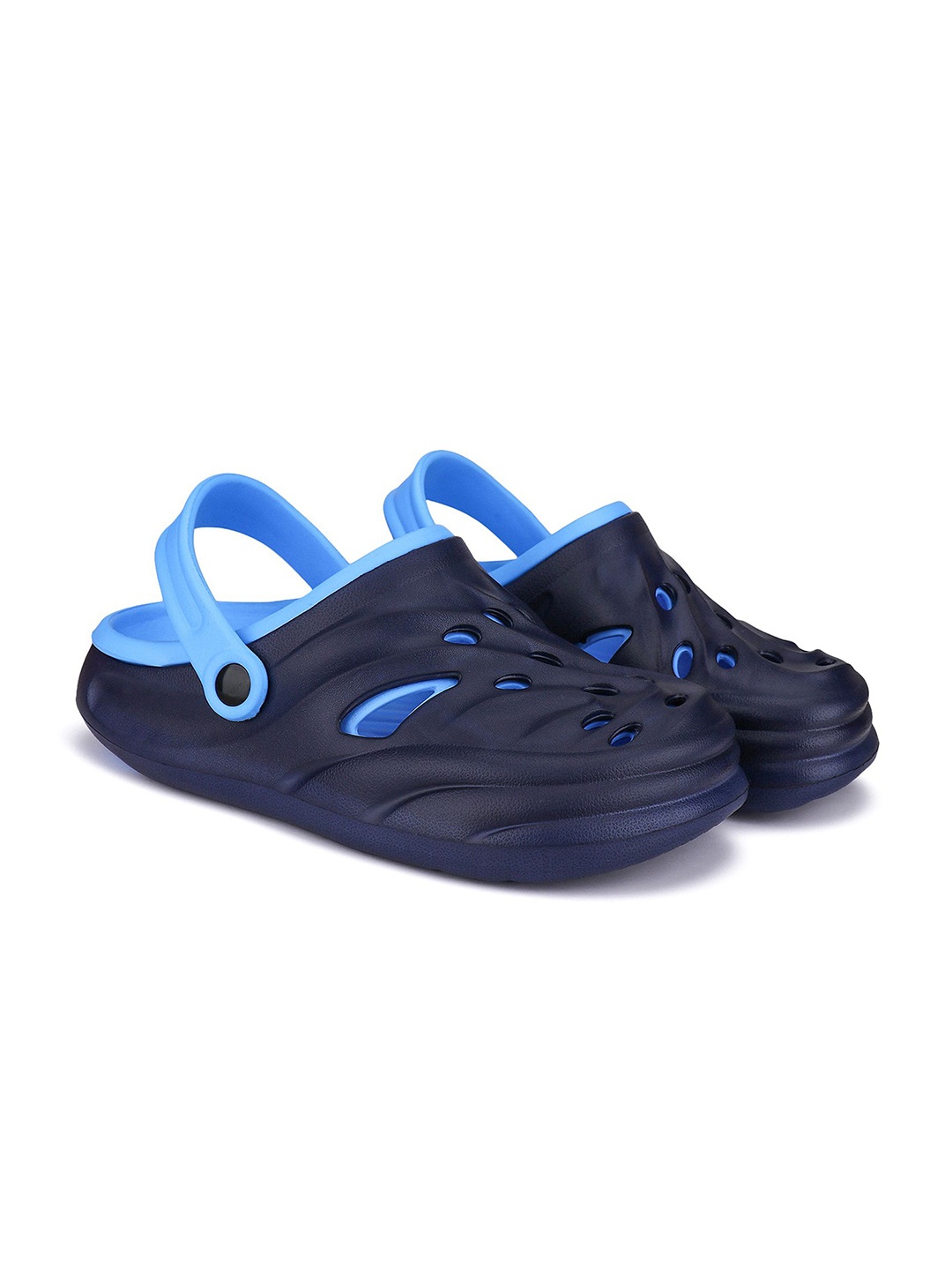 

BERSACHE Men Self-Design Clogs, Navy blue