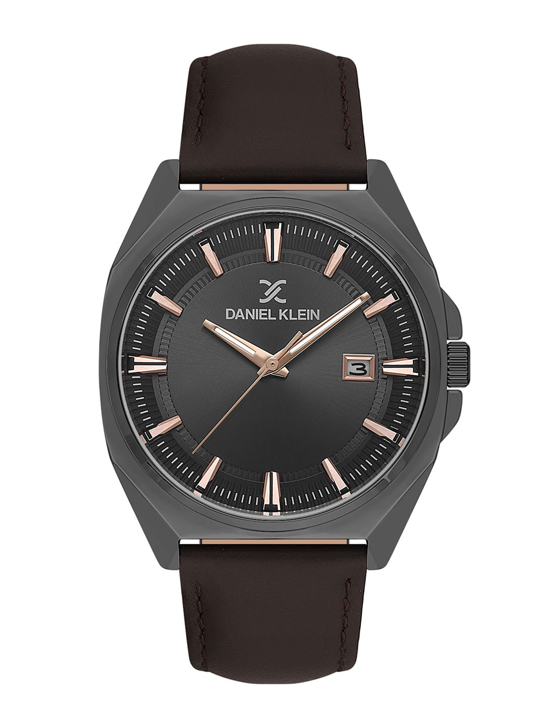 

Daniel Klein Men Dial & Leather Straps Analogue Watch DK.1.13752-5, Grey