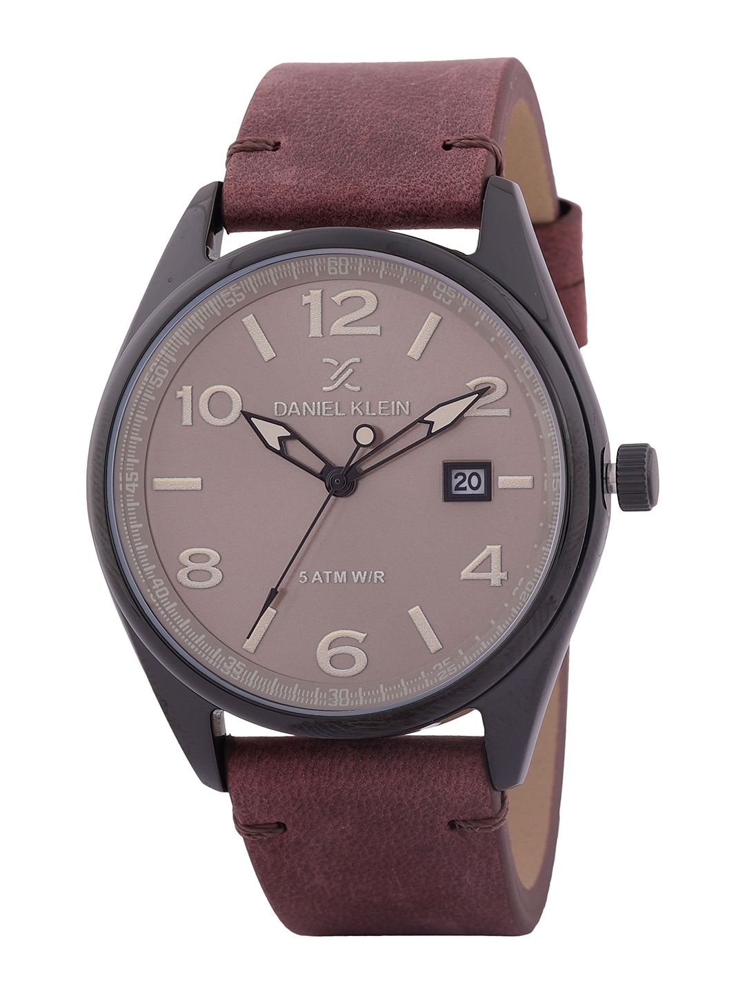 

Daniel Klein Men Dial & Leather Straps Analogue Watch DK.1.13732-3, Grey