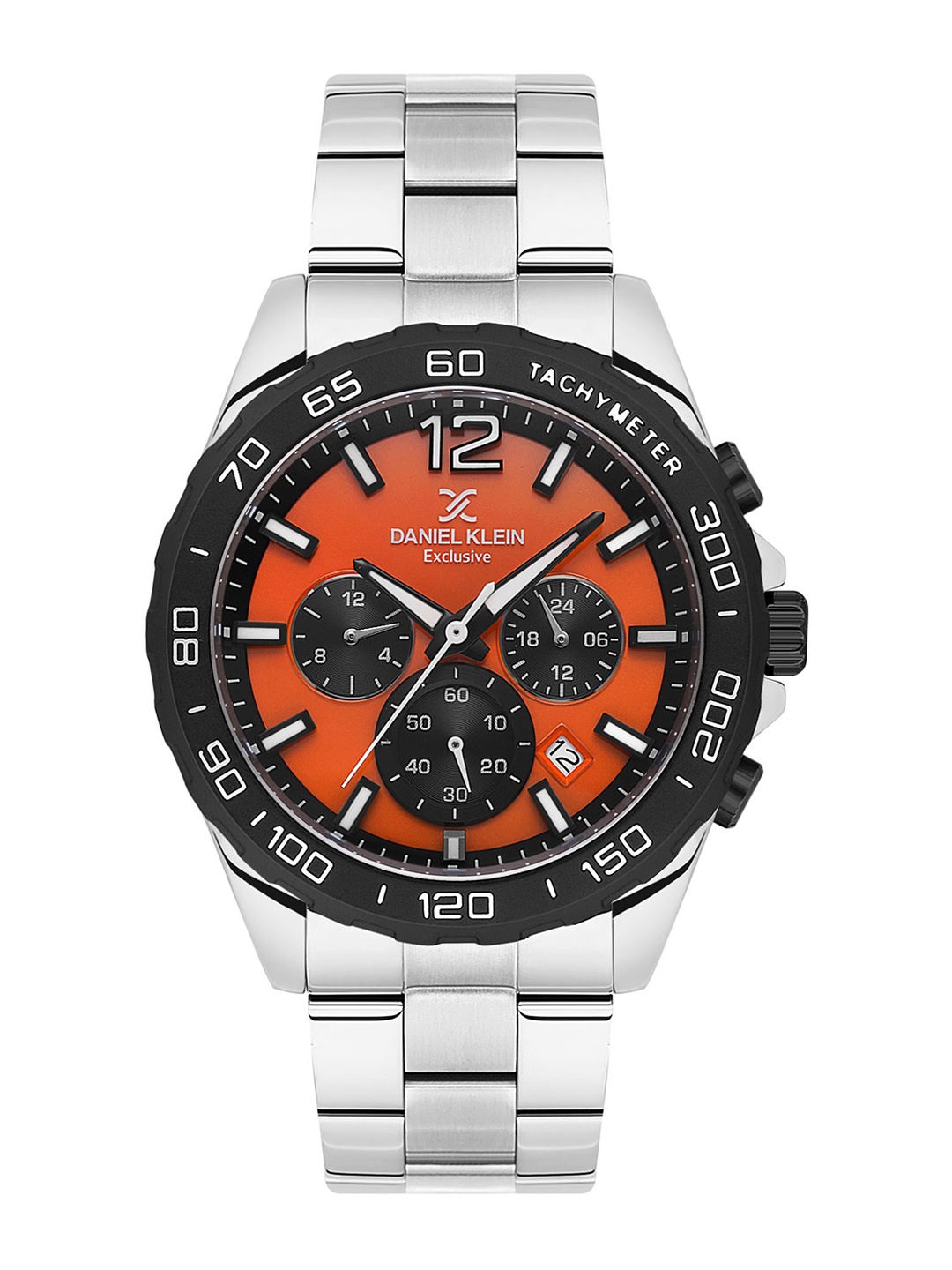 

Daniel Klein Men Dial & Bracelet Style Straps Analogue Watch DK.1.13743-2, Orange