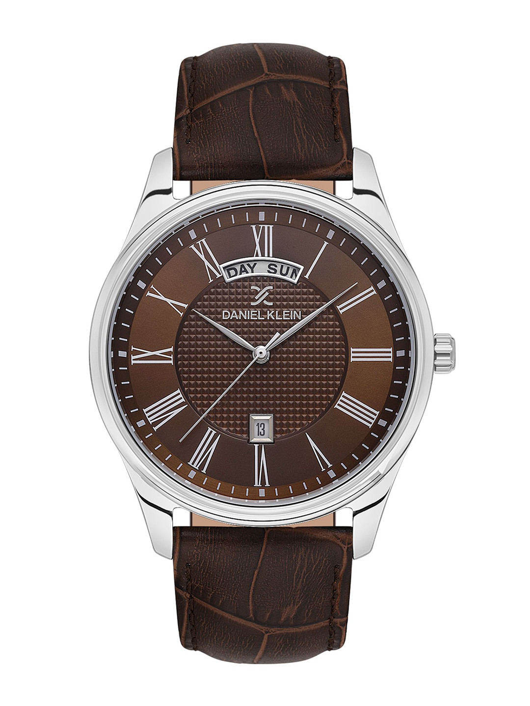 

Daniel Klein Men Dial & Leather Textured Straps Analogue Watch DK.1.13738-4, Brown