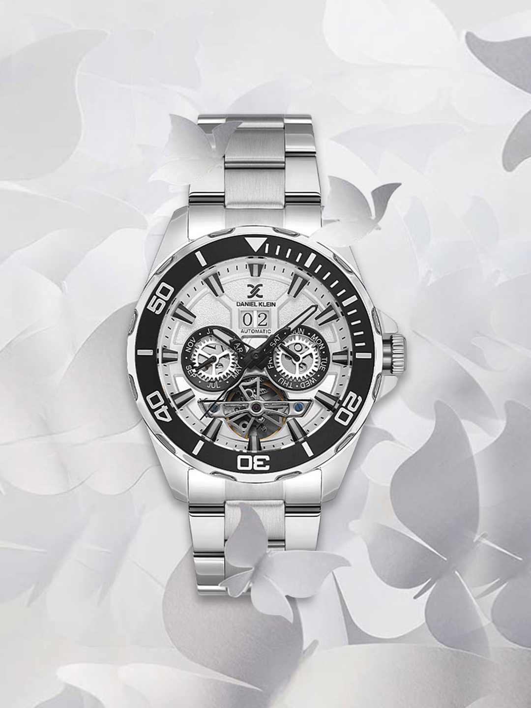 

Daniel Klein Men Dial & Bracelet Style Straps Analogue Watch DK.1.13754-1, Silver