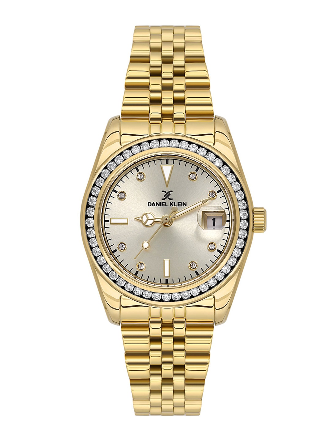 

Daniel Klein Women Embellished Dial & Bracelet Style Straps Analogue Watch DK.1.13715-2, Silver