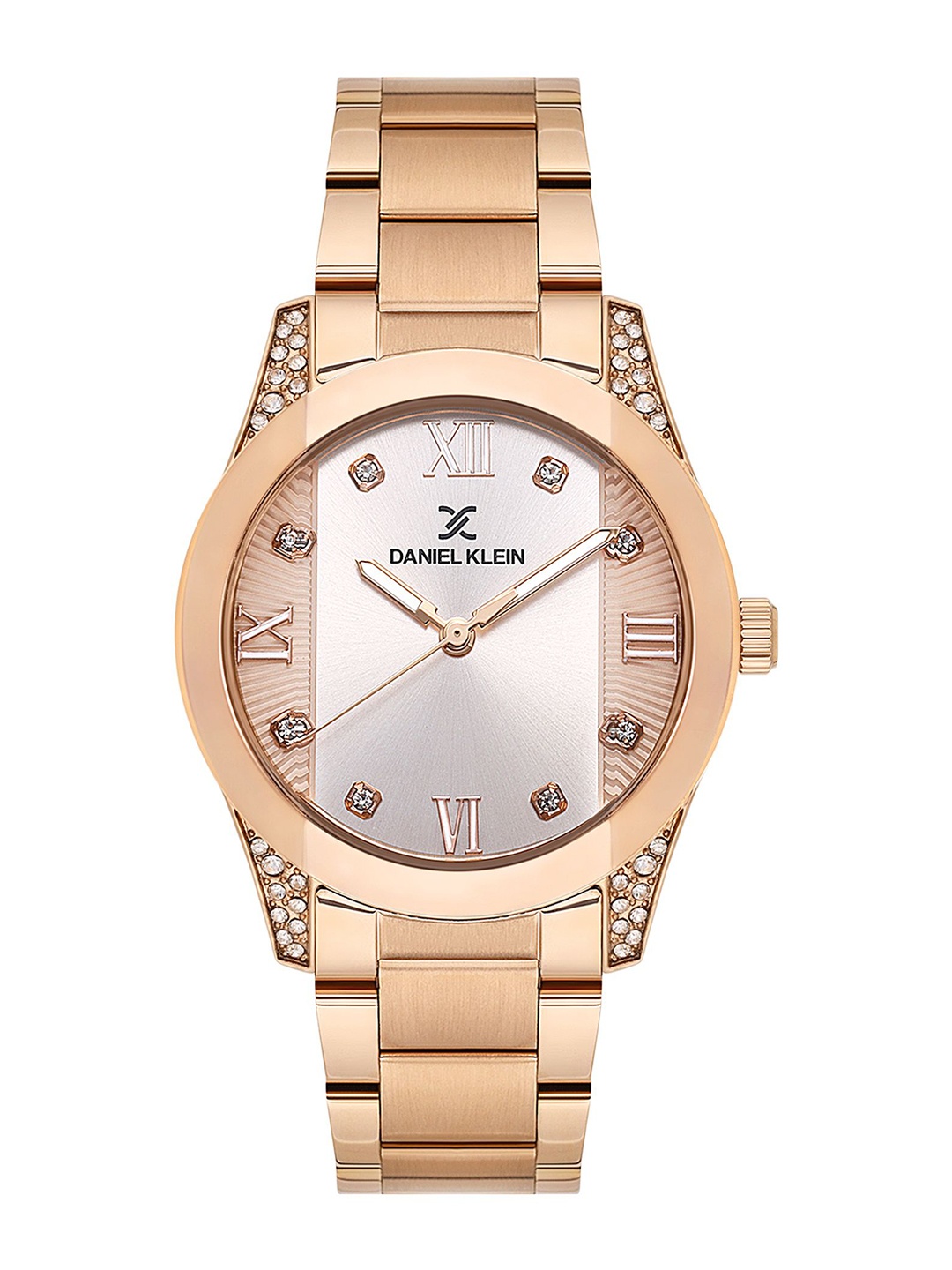 

Daniel Klein Women Embellished Dial & Bracelet Style Straps Analogue Watch DK.1.13731-5, Rose gold