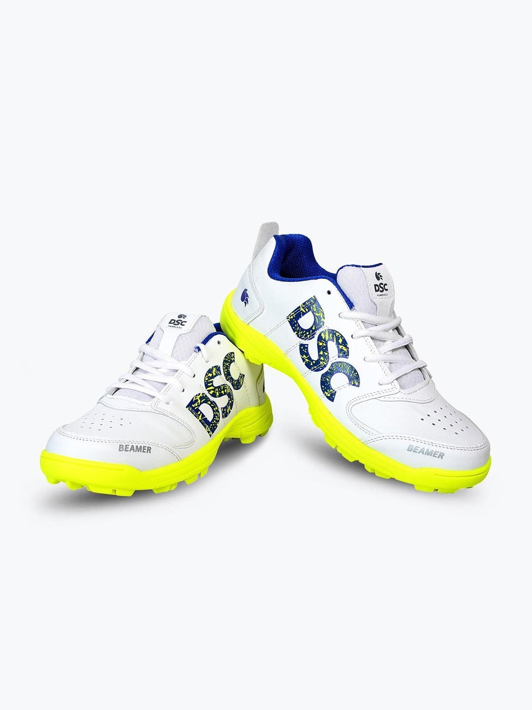 

DSC Beamer Men Fluro Yellow White Cricket Shoes