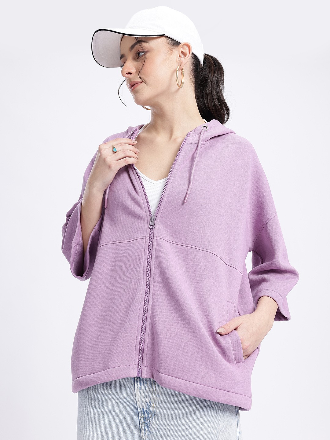 

DressBerry Vibe Vault Relaxed Fit Hooded Sweatshirt, Lavender