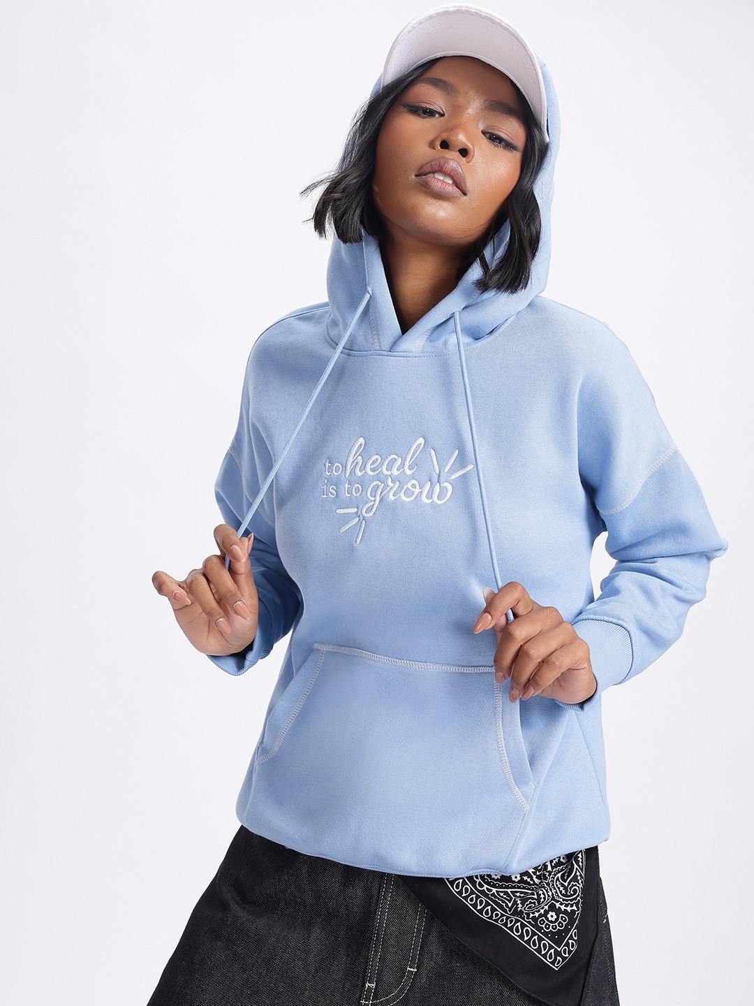 

DressBerry Comfort Overload Printed Relaxed Fit Sweatshirt, Blue