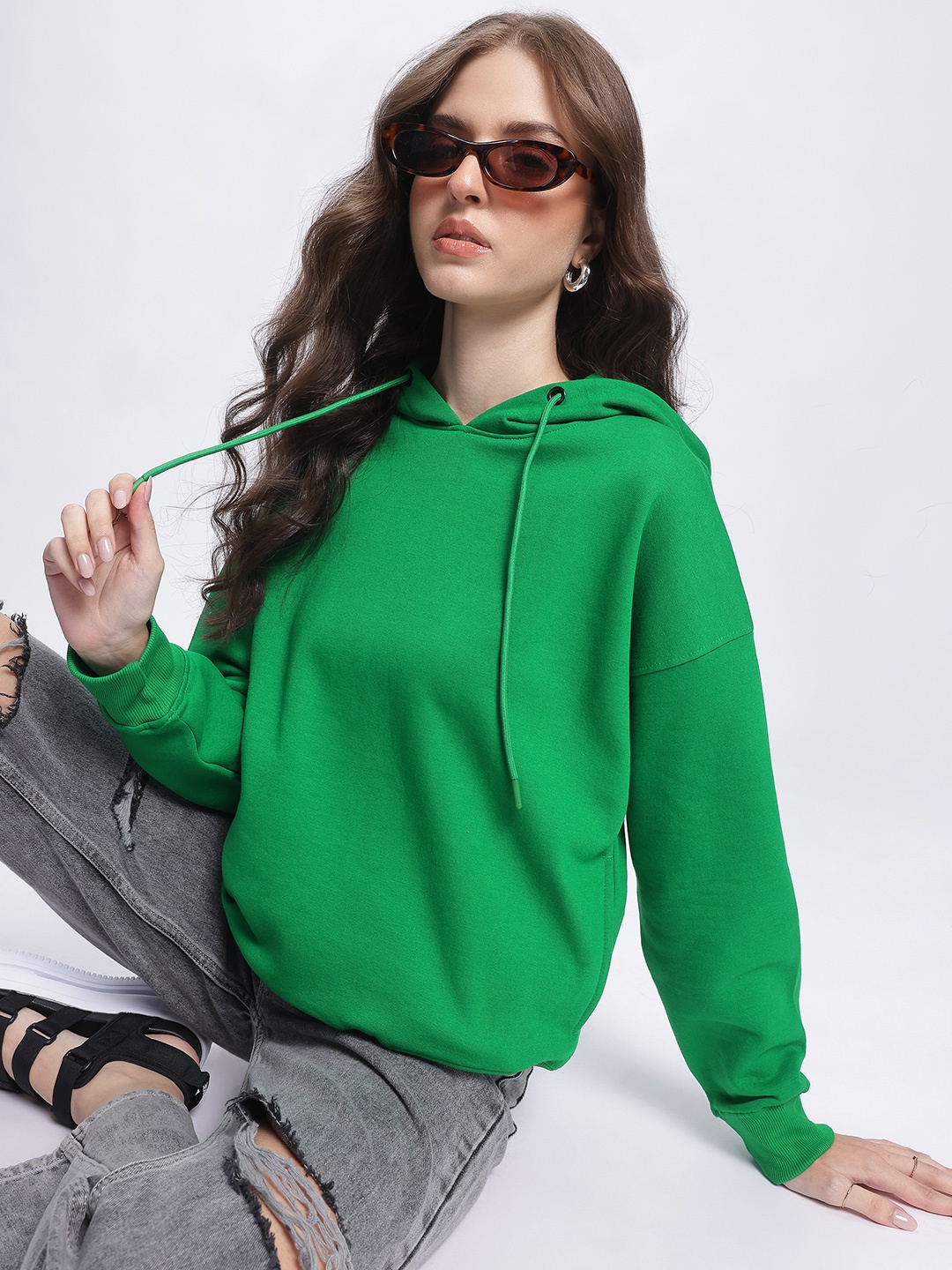 

DressBerry Cuddle Core Relaxed Fit Sweatshirt, Green