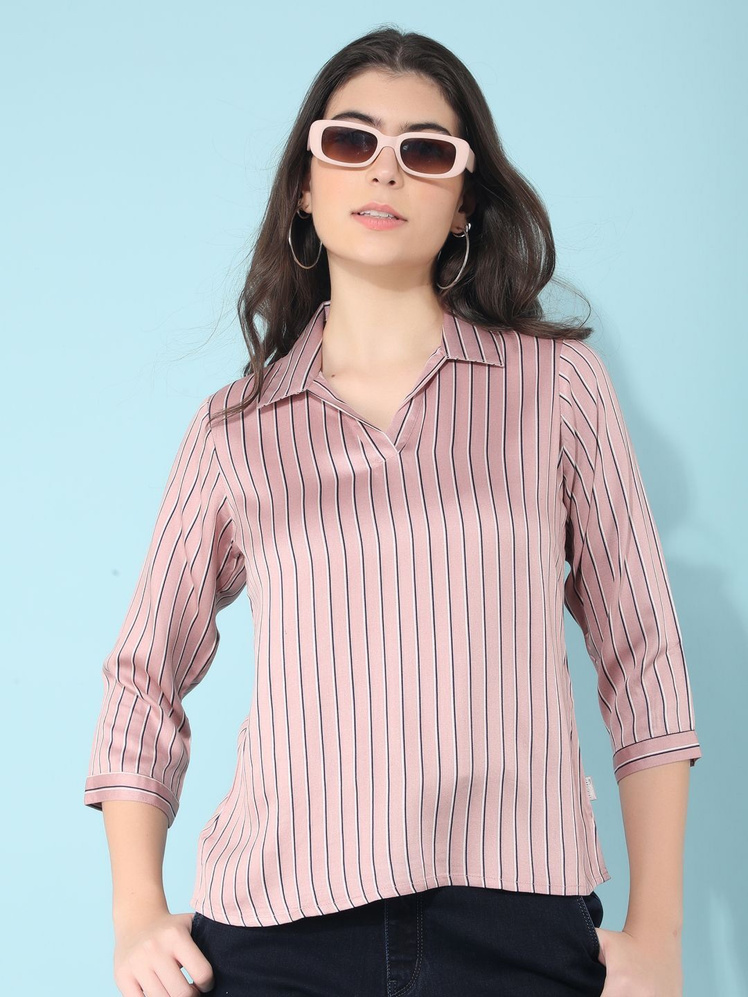 

Crimsoune Club Striped Top, Pink