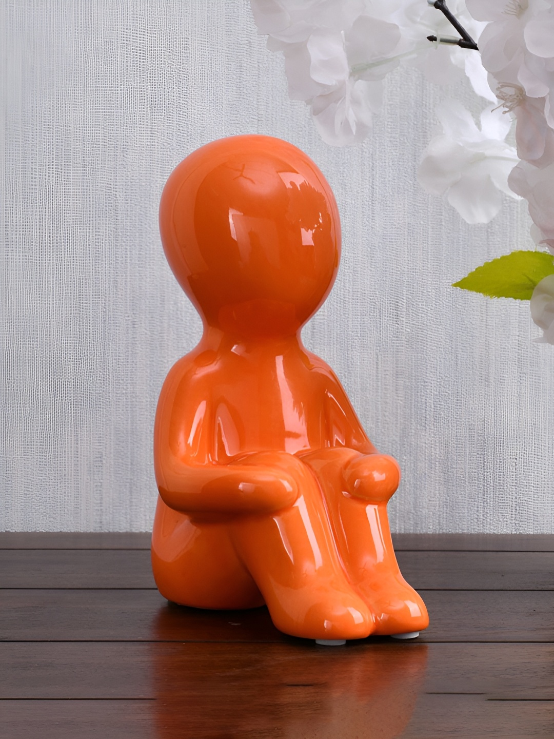 

Athome by Nilkamal Orange Figurine Showpiece