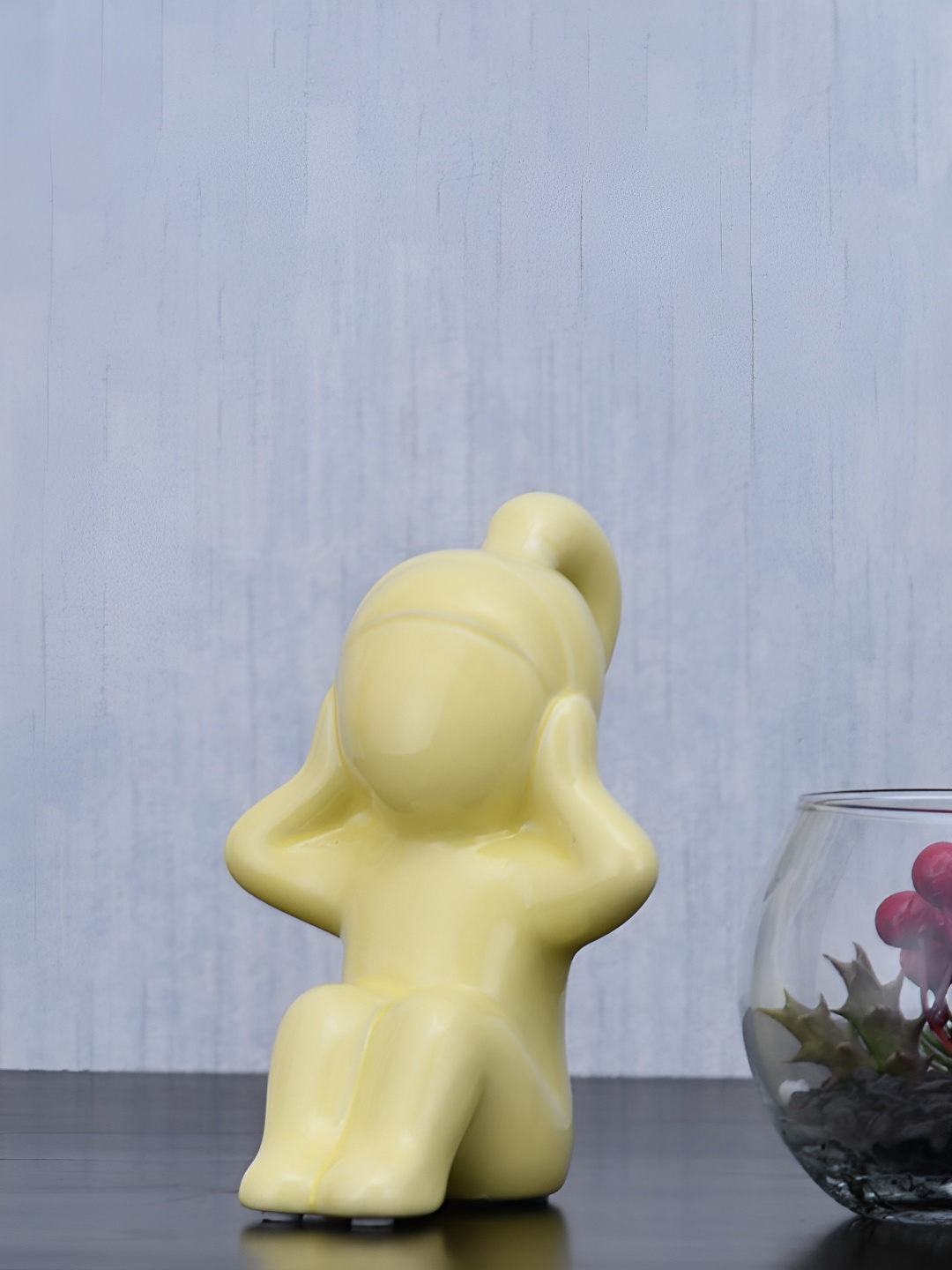 Athome by Nilkamal Yellow Figurine Showpiece