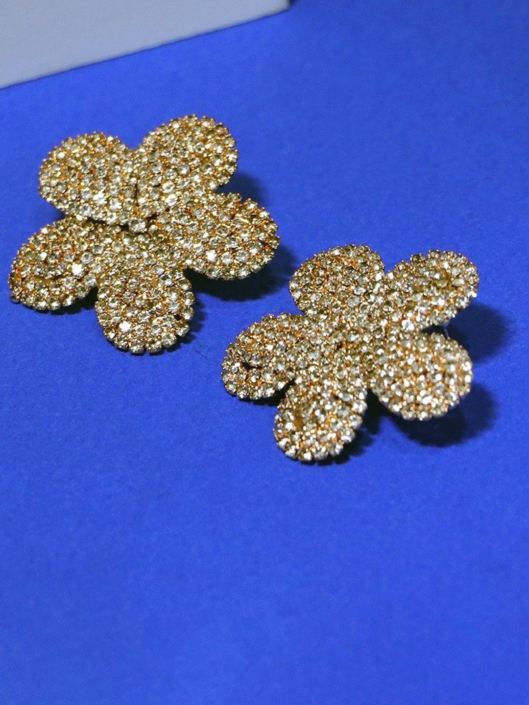 

AMADA JEWELS Rose Gold-Plated Floral Studs Earrings