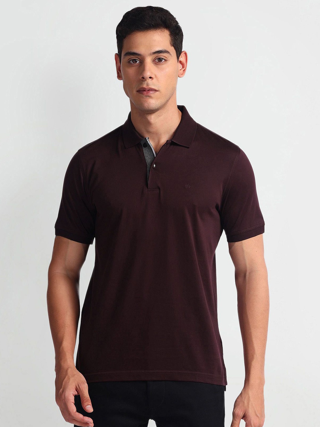 

Arrow Men Solid Polo Collar Cotton Tshirt, Maroon