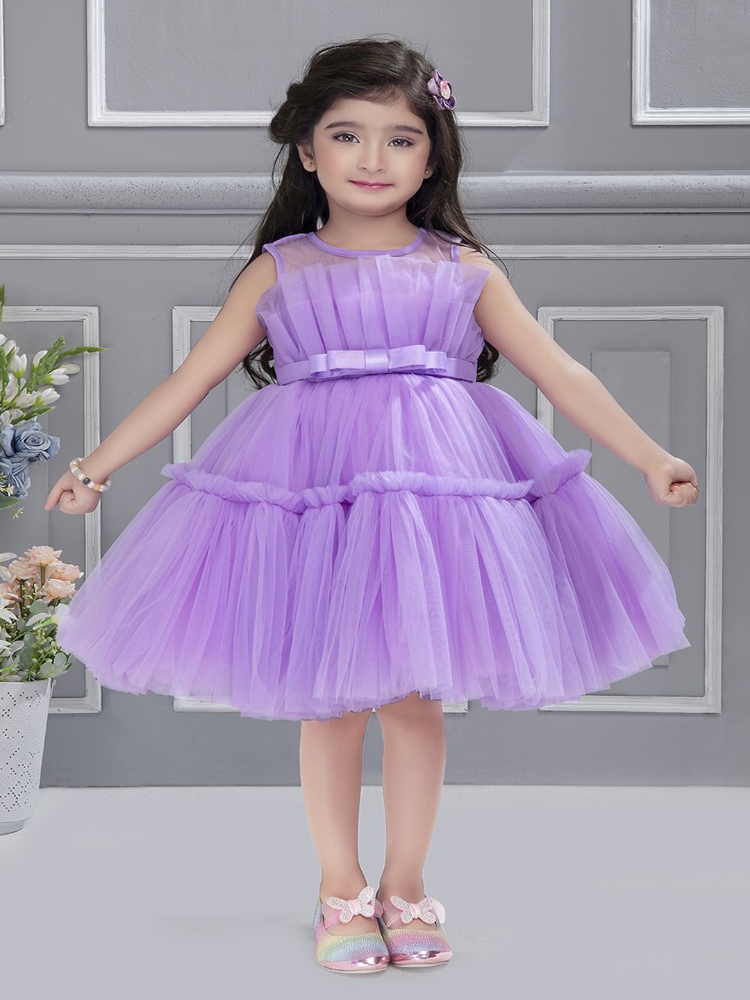 

Ministitch Net Empire Dress, Lavender