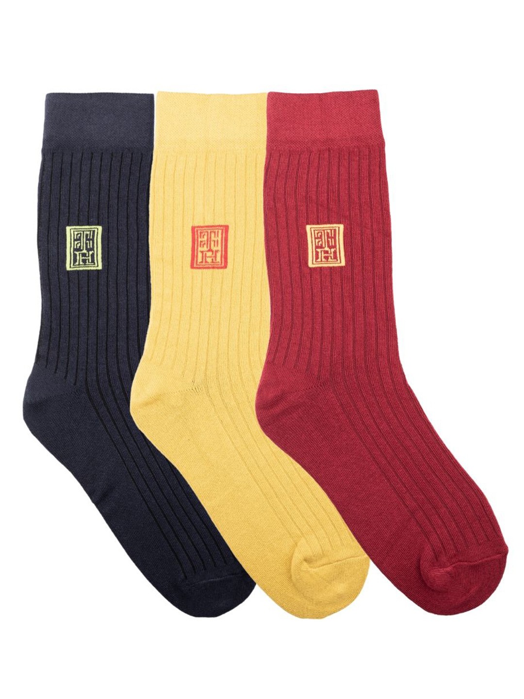 

The Tie Hub Pack Of 3 Crew Length Socks, Red
