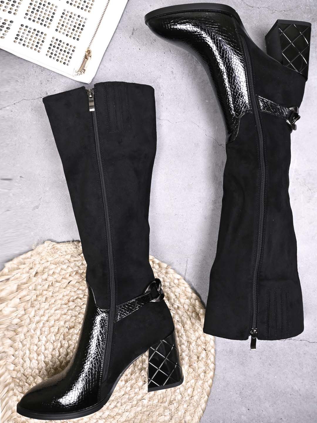 

Ronnie Women Block-Heeled Regular Boots, Black