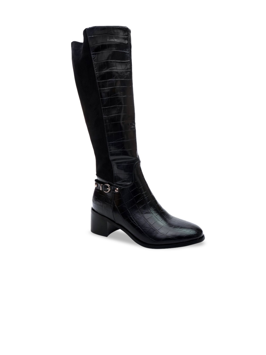 

Ronnie Women Block-Heeled Chunky High-Top Boots, Black