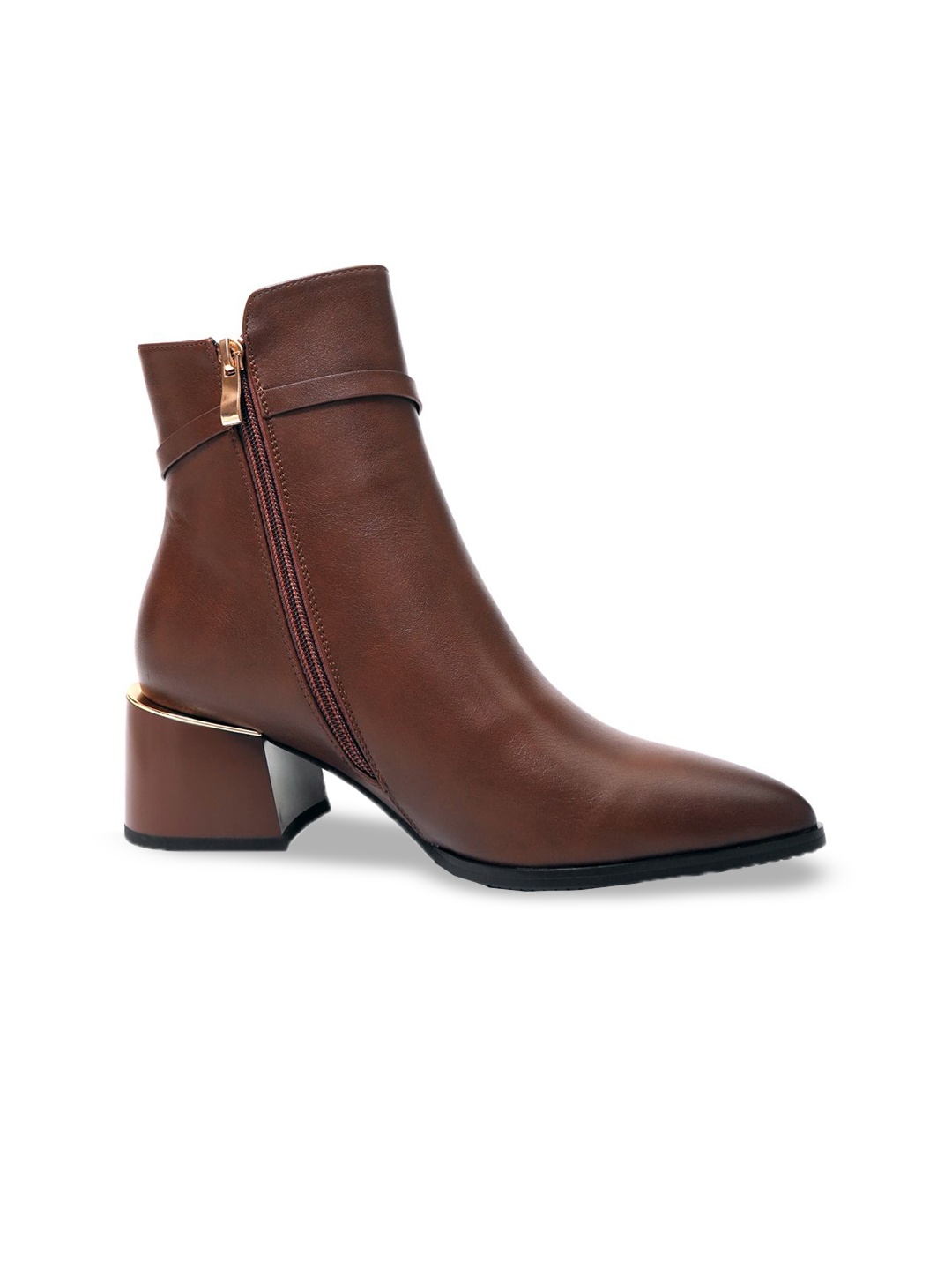 

Ronnie Grey Women Block-Heeled Chelsea Boots, Brown