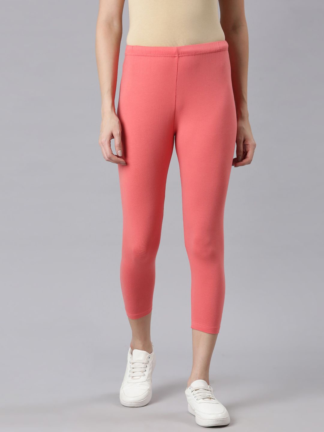 

DIXCY SCOTT Slimz Women Three-Fourth Length Leggings, Coral