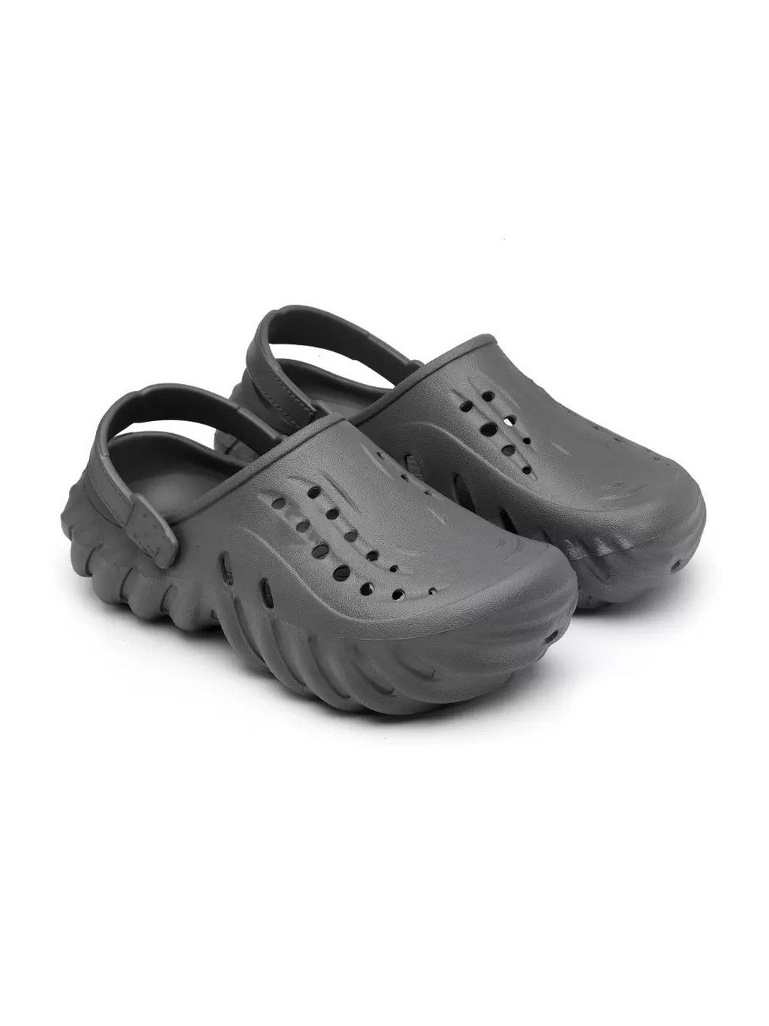 

BERSACHE Men Selof Design Backstrap Round Toe Rubber Clogs, Grey