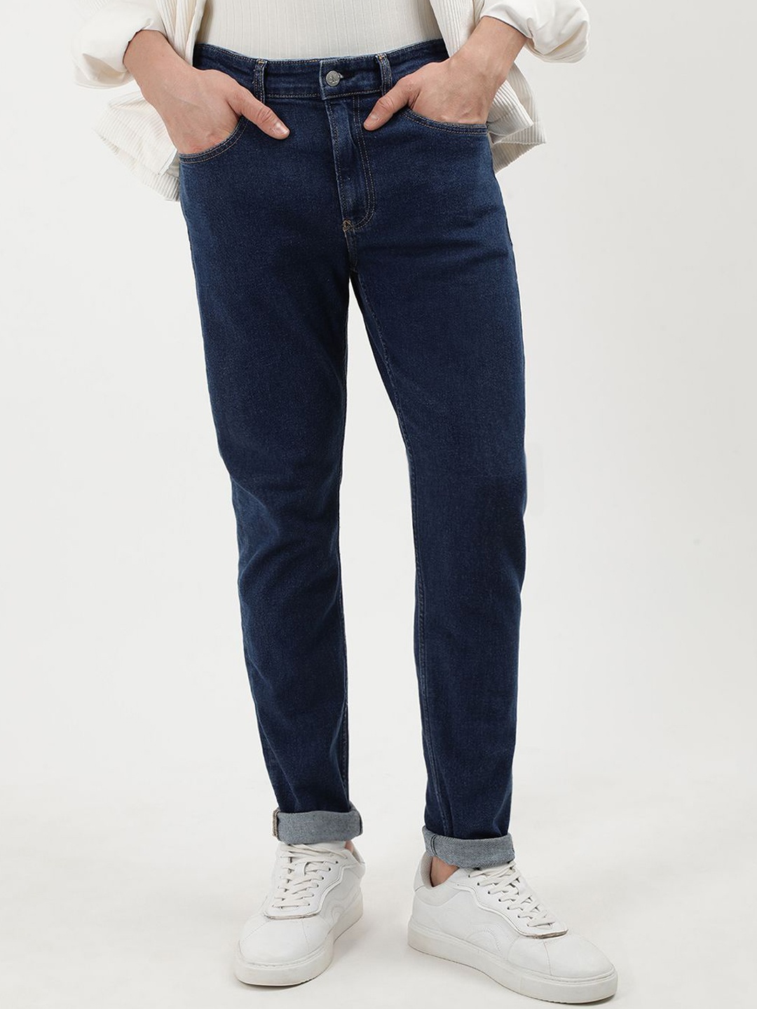 

Calvin Klein Jeans Men Mid Rise Clean Look Slim Fit Jeans, Blue
