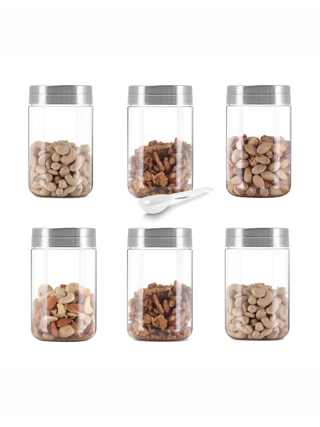 

Milton Transparent 6pc Steel Seal 500 Pet Storage Jar & Container with Steel Lid 500 ml