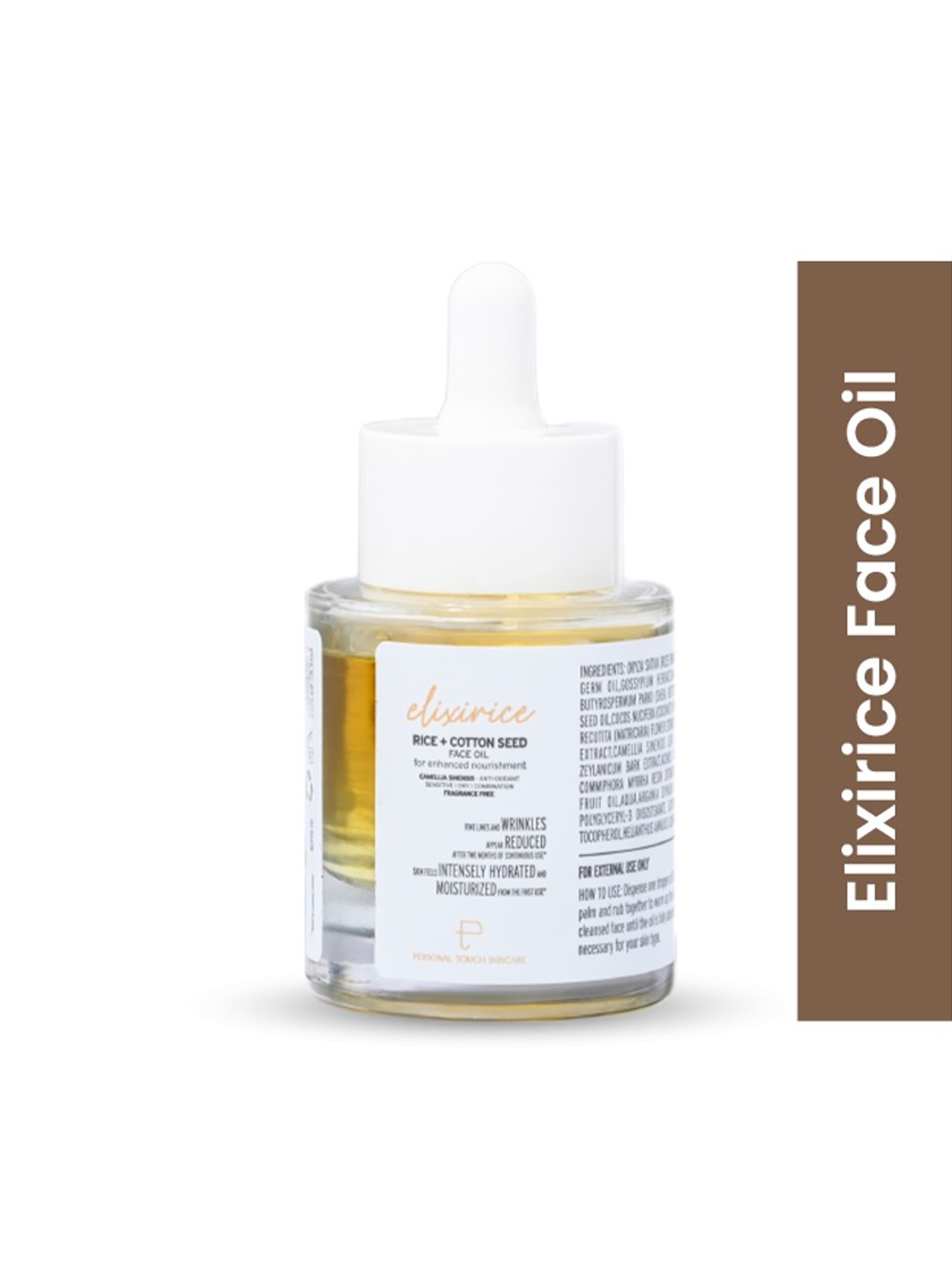 

Personal Touch Skincare Elixirice Bio Elixir & Cotton Seed Oil-30ml, Transparent