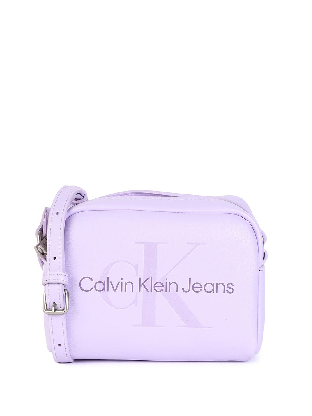 

Calvin Klein Printed Women PU Shopper Sling Bag, Purple