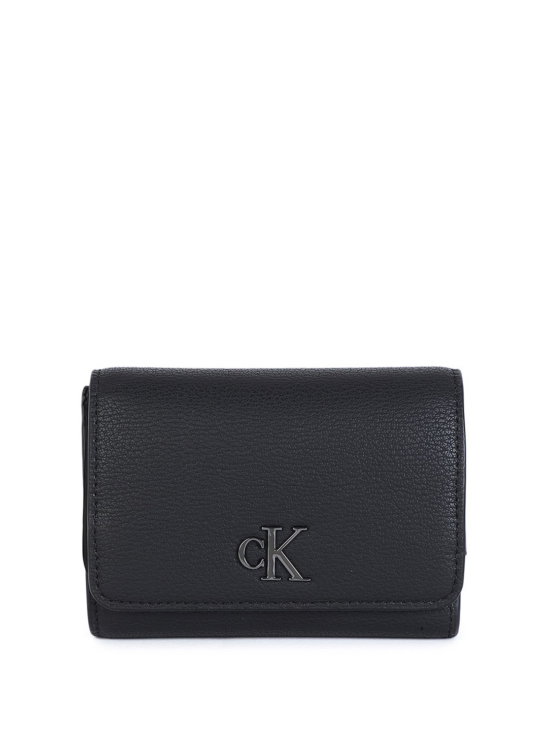 

Calvin Klein Women PU Three Fold Wallet, Black