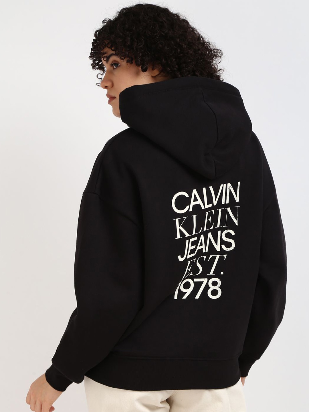 

Calvin Klein Jeans Women Hooded Sweatshirt, Black
