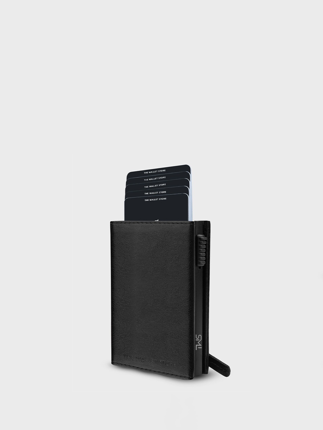 

The Wallet Store Men Leather RFID Protected Card Holder Wallet, Black
