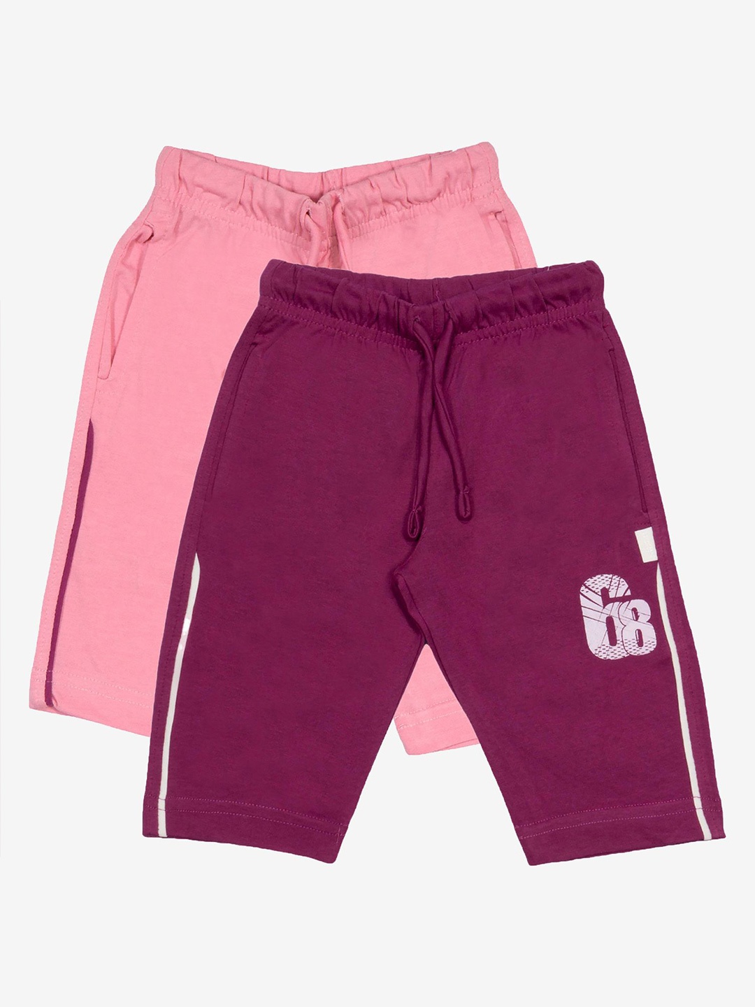 

Bodycare Pack Of 2 Girls Printed Capris, Pink