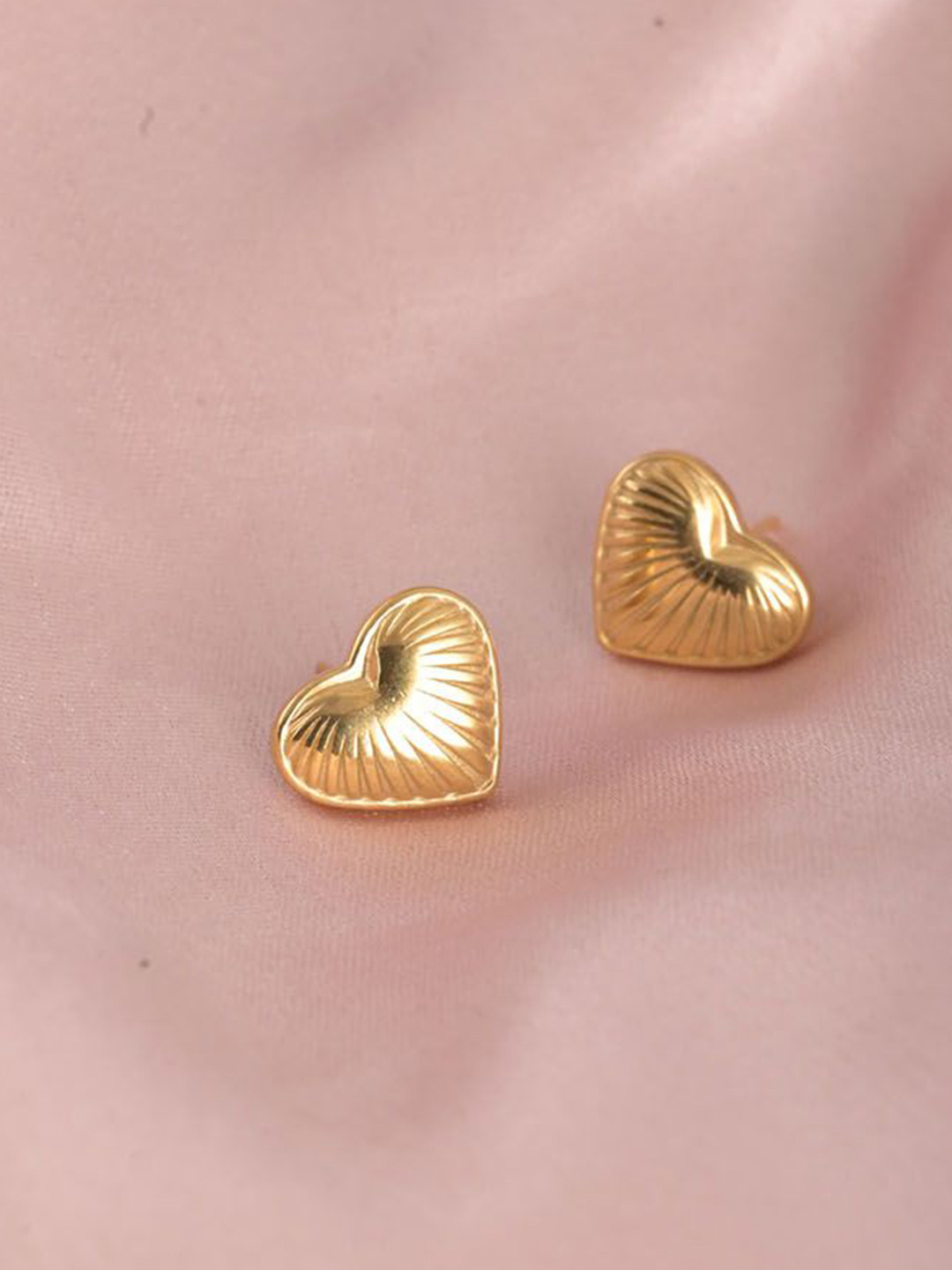 

PALMONAS Circular Studs Earrings, Gold