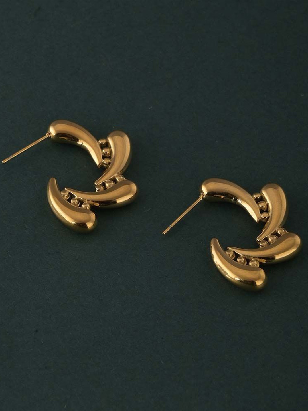 

PALMONAS Circular Half Hoop Earrings, Gold