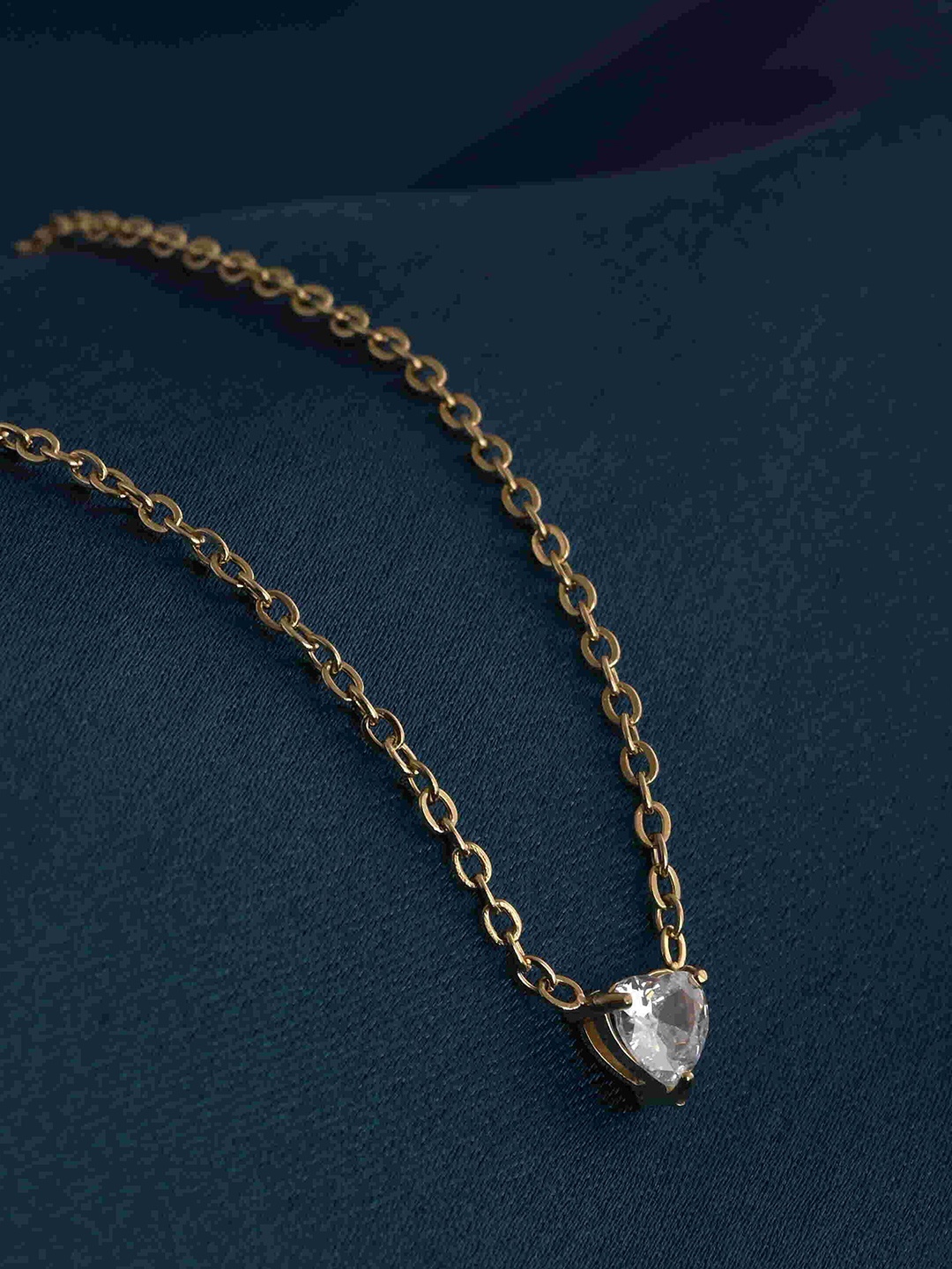 

PALMONAS Gold-Plated Stainless Steel Crystal Adoration Chain