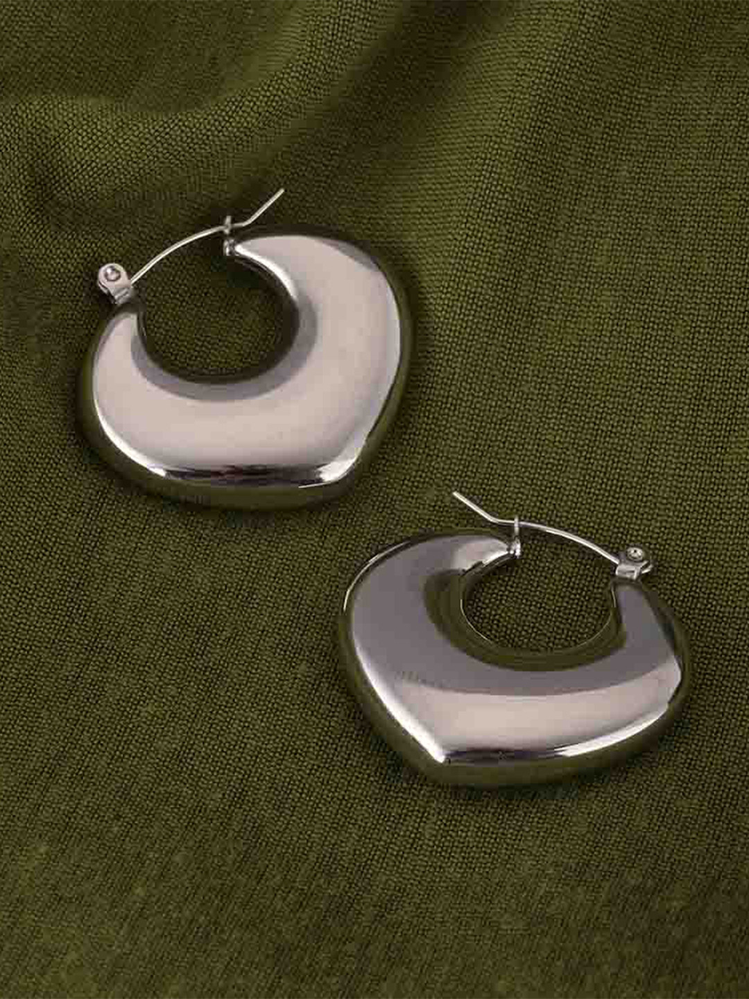 

PALMONAS Silver Adore Silver-Plated Hoop Earrings