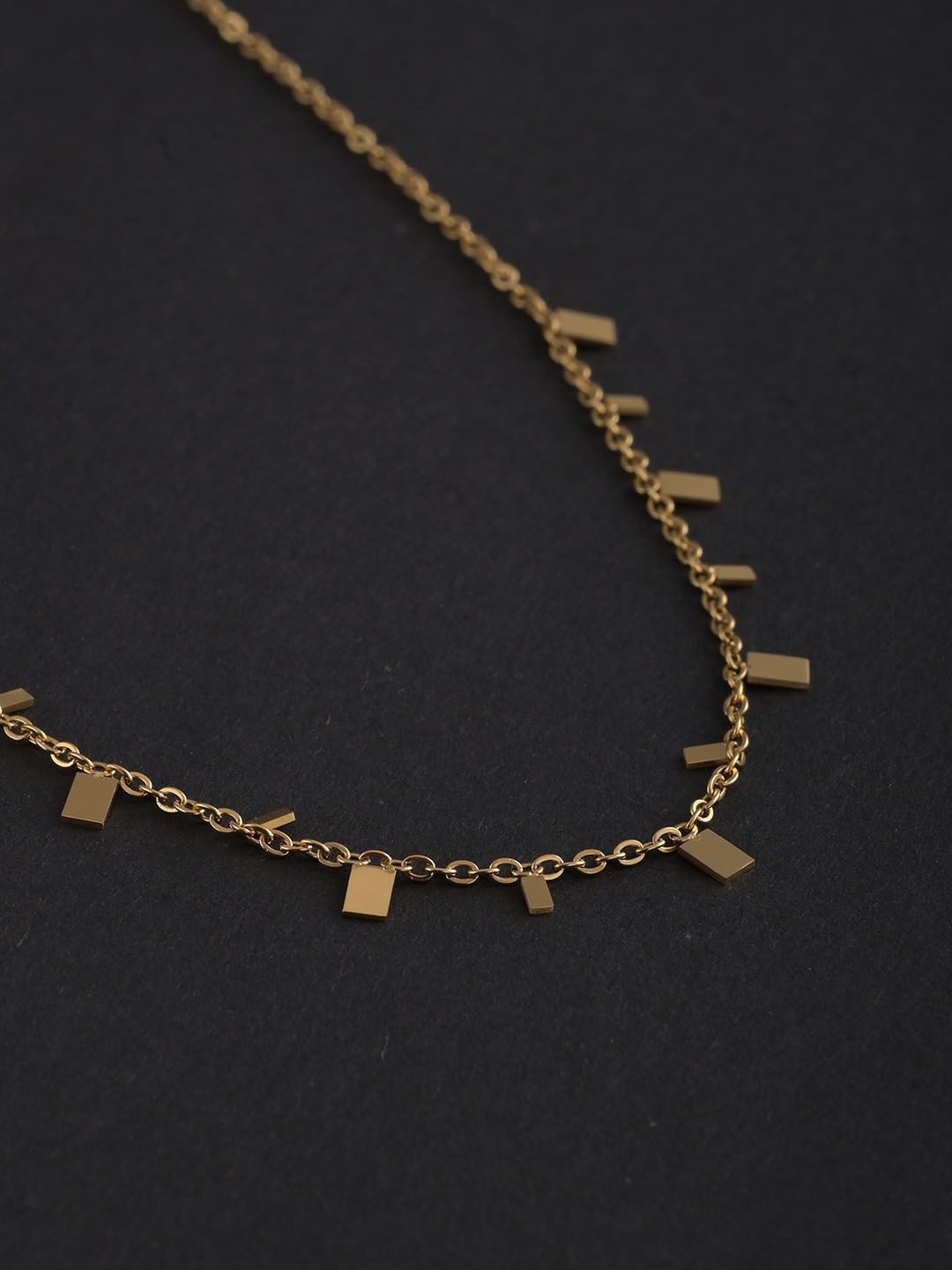 

PALMONAS Confetti Cascade Gold-Plated Stainless Steel Necklace