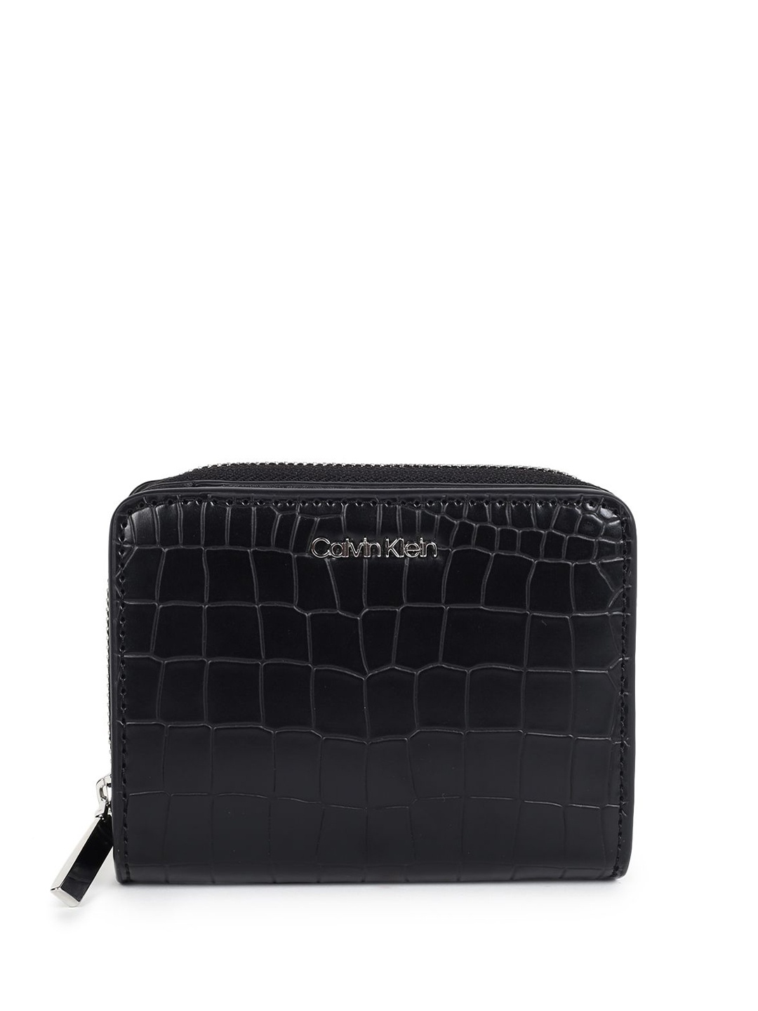 

Calvin Klein Women Textured PU Zip Around Wallet, Black