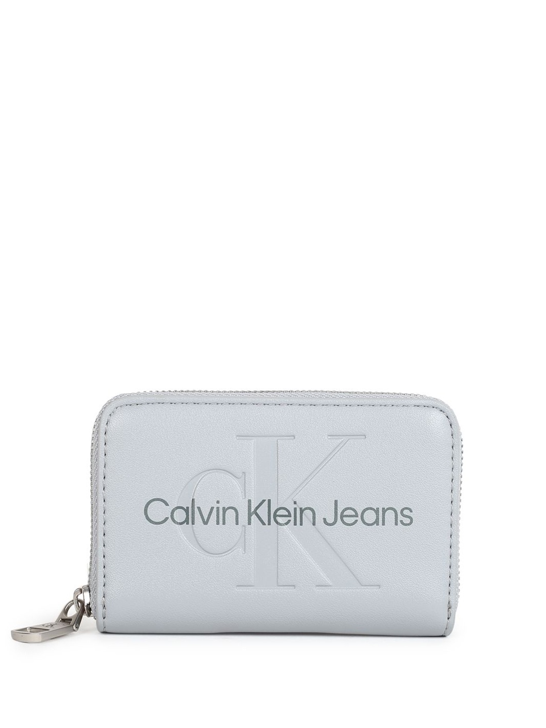 

Calvin Klein Women Zip Detail PU Zip Around Wallet, Blue