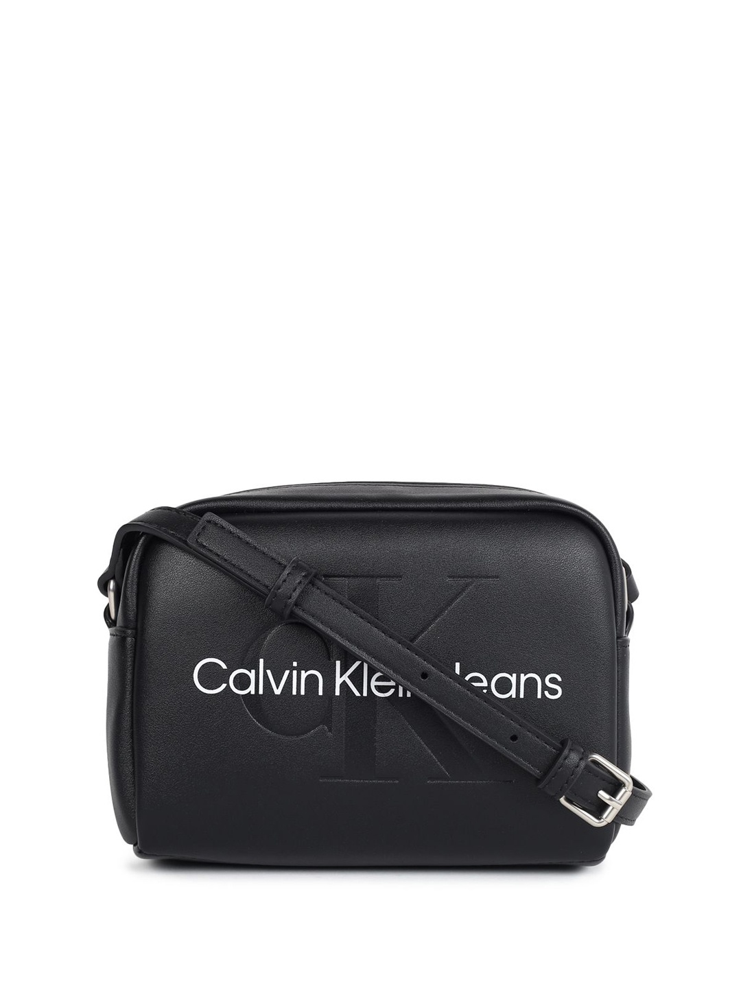 

Calvin Klein Women Solid Structured Sling Bag, Black