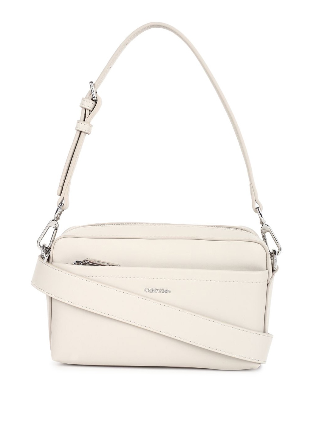 

Calvin Klein Textured Structured Shoulder Bag, Beige