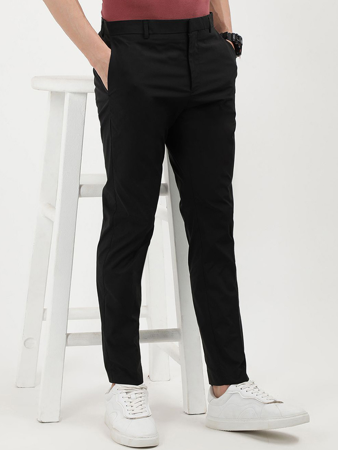 

Calvin Klein Jeans Men Skinny Fit Chinos Trousers, Black