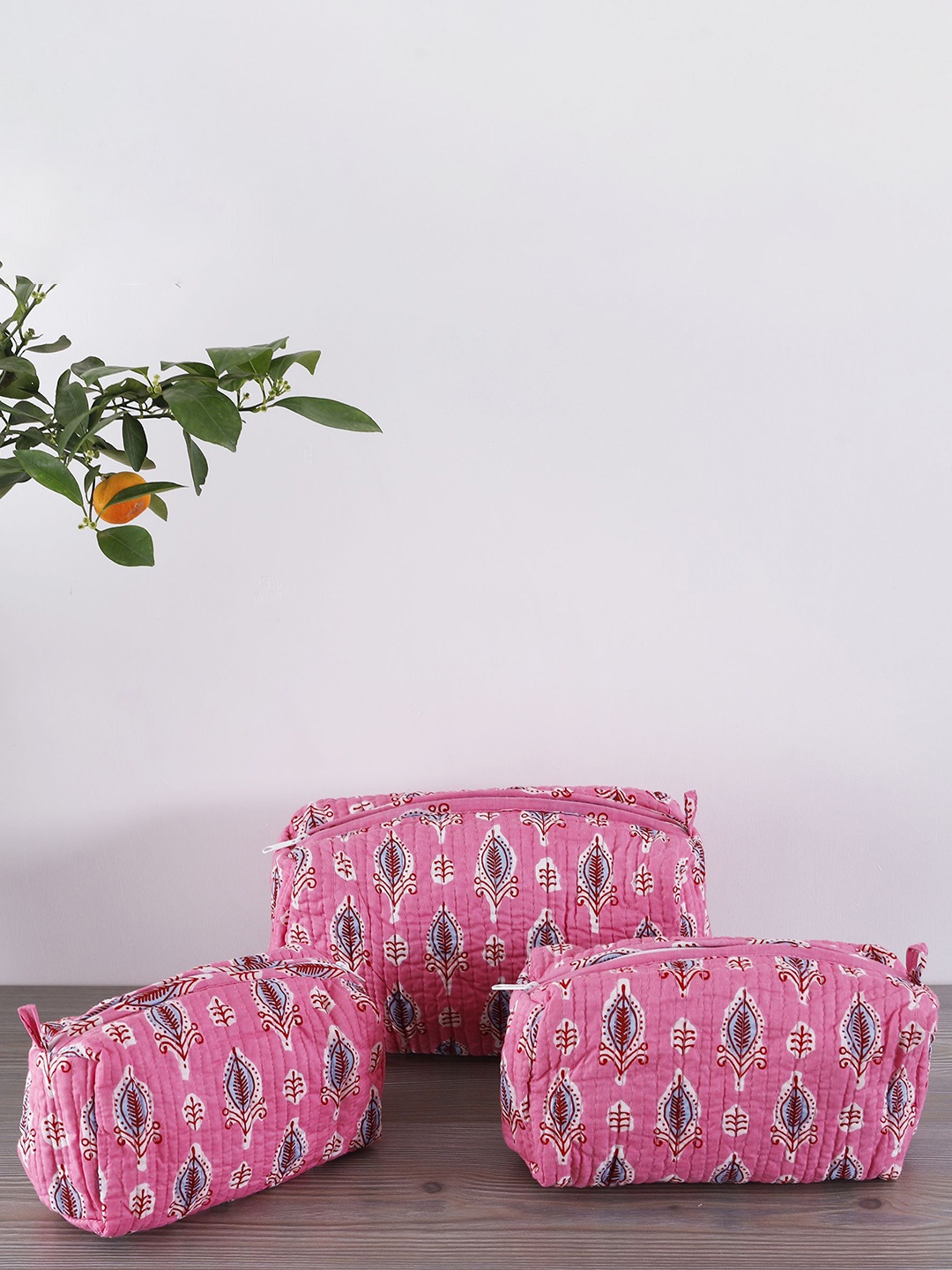

HANDICRAFT PALACE Women Solid Printed Oversized Shopper Handheld Bag with Fringed, Pink