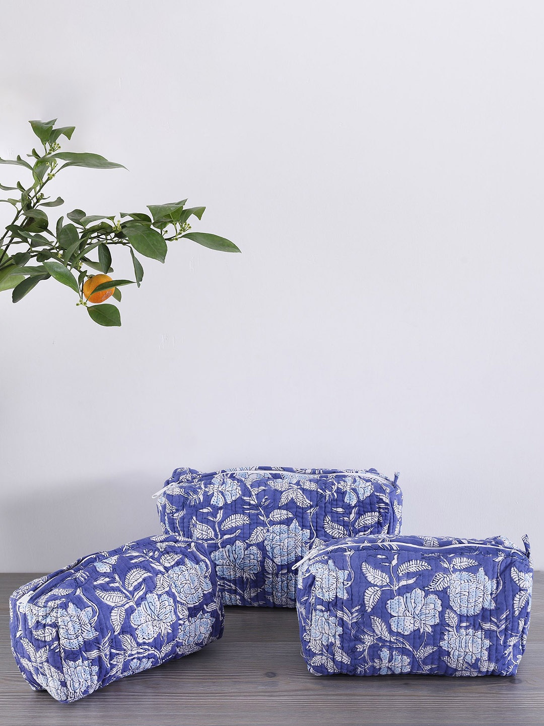 

HANDICRAFT PALACE Women Floral Printed Oversized Structured Handheld Bag with Bow Detail, Blue