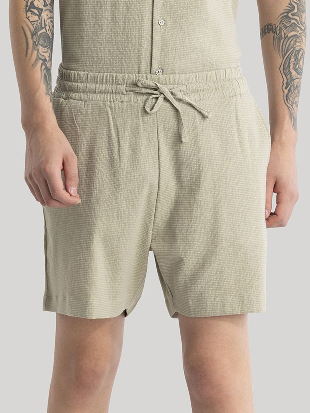 

Snitch Men Loose Fit Shorts, Green