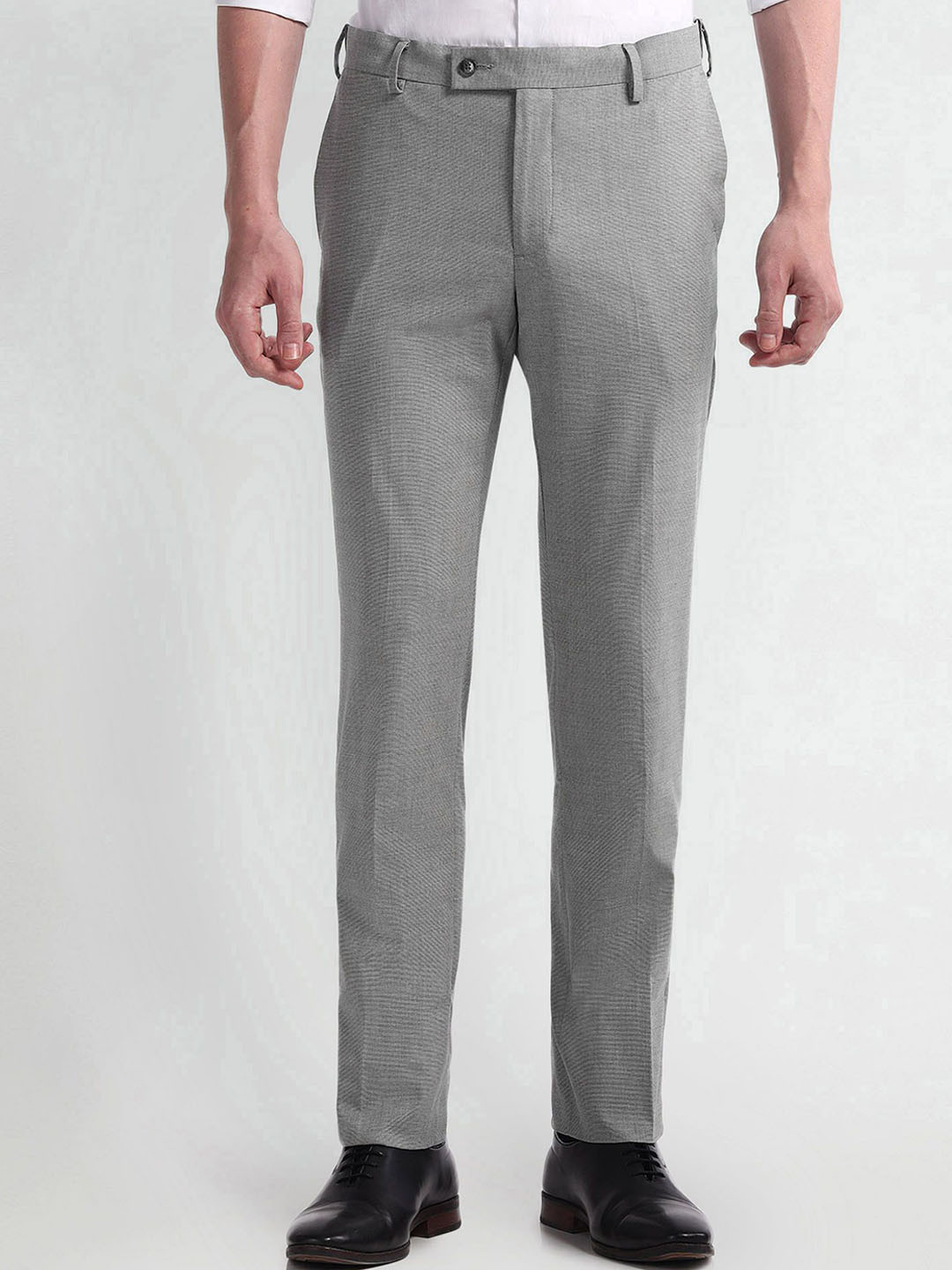 

Arrow Men Regular Fit Formal Trousers, Grey