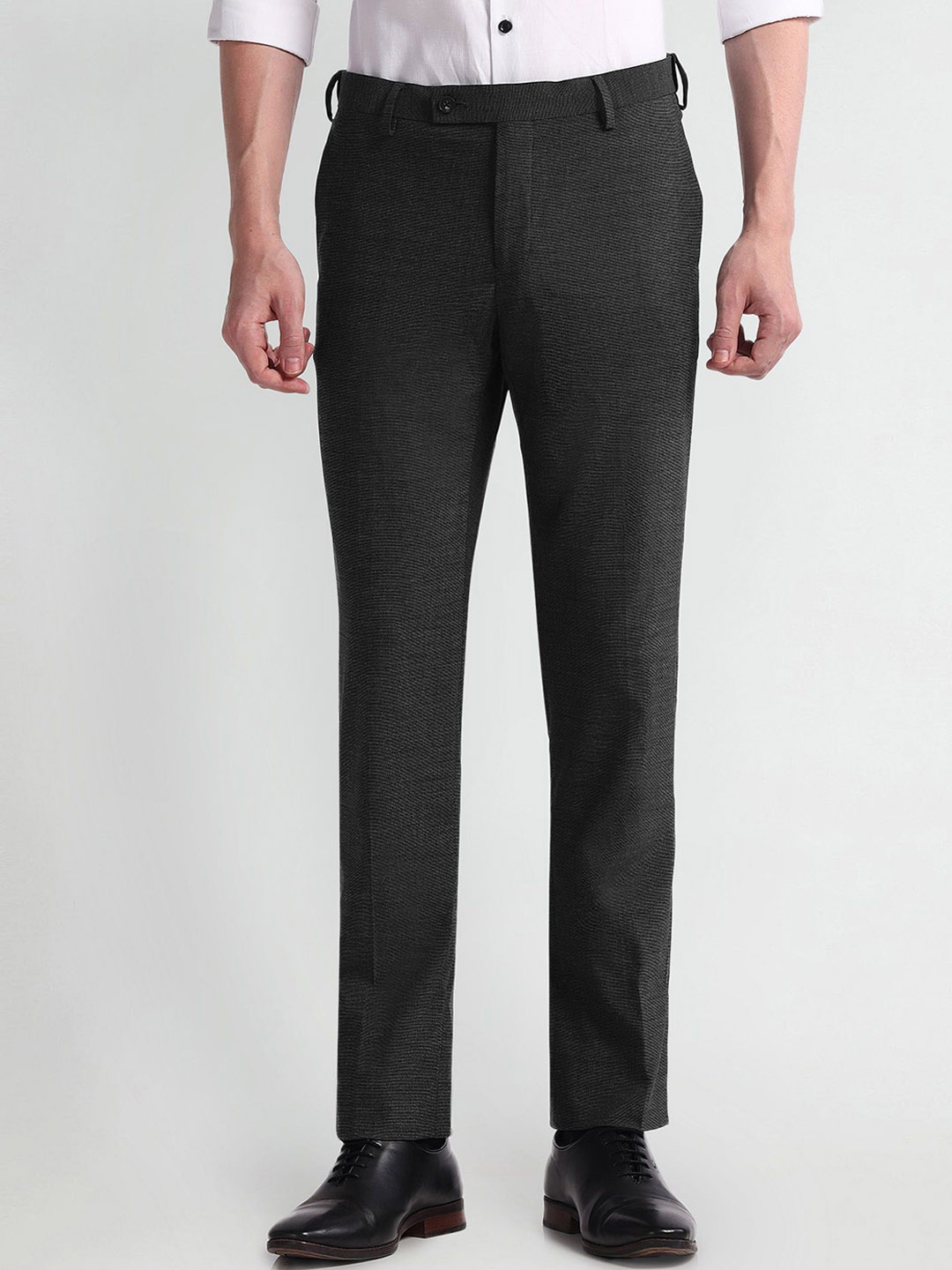 

Arrow Men Mid-Rise Formal Trousers, Grey